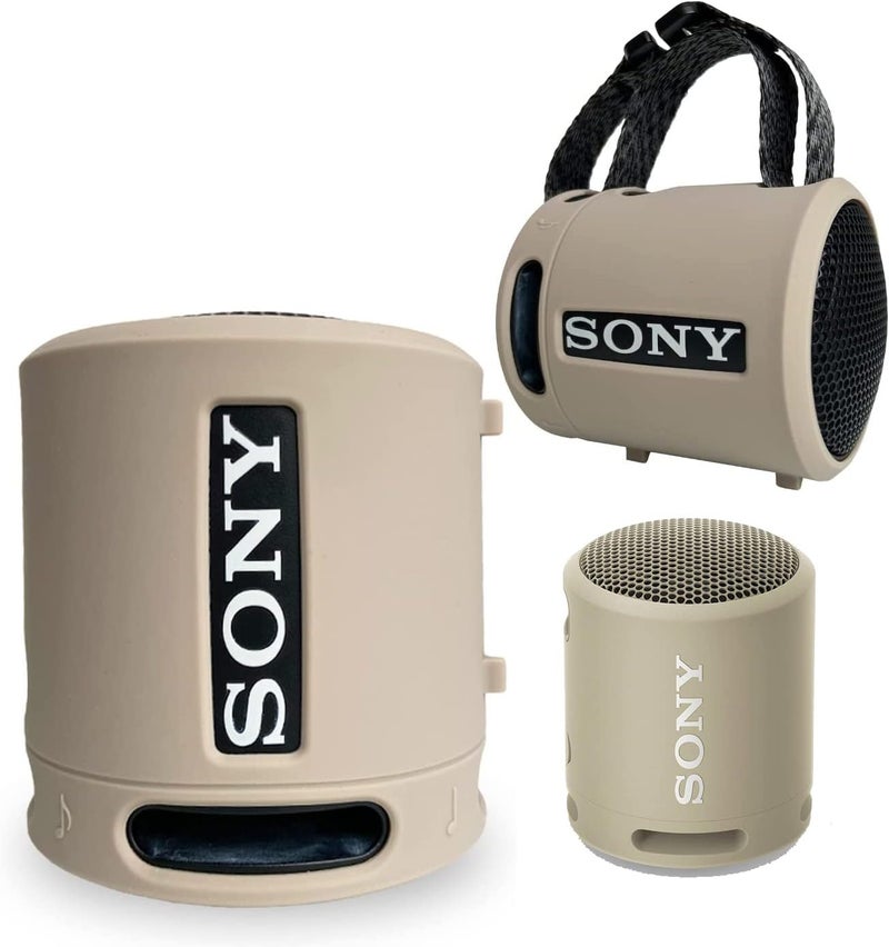 RAWECUD Silicone Cover Case for Sony SRS-XB13/XB100 Extra BASS Wireless Portable Compact Speaker, Protective Skin Sleeve Shell for Sony SRS-XB13 Speaker Accessories (Taupe) - Image 5
